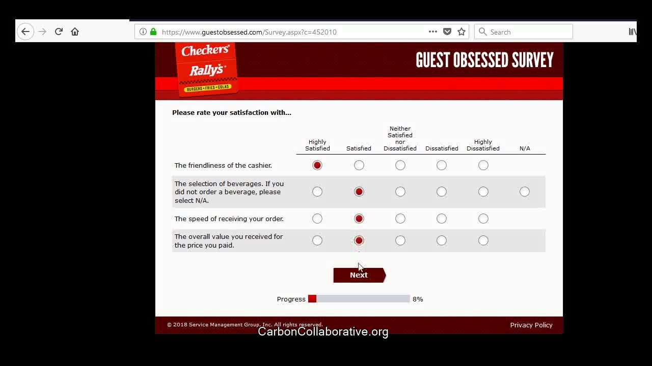 Checkers and Rally's Guest Obsessed Survey - Welcome