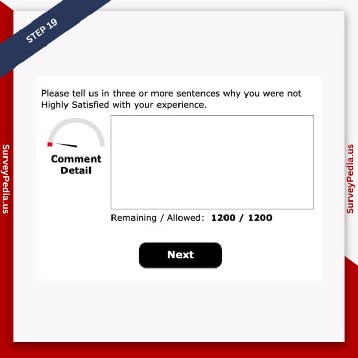 Step 19: Rate your experience in words by sharing your valuable feedback.